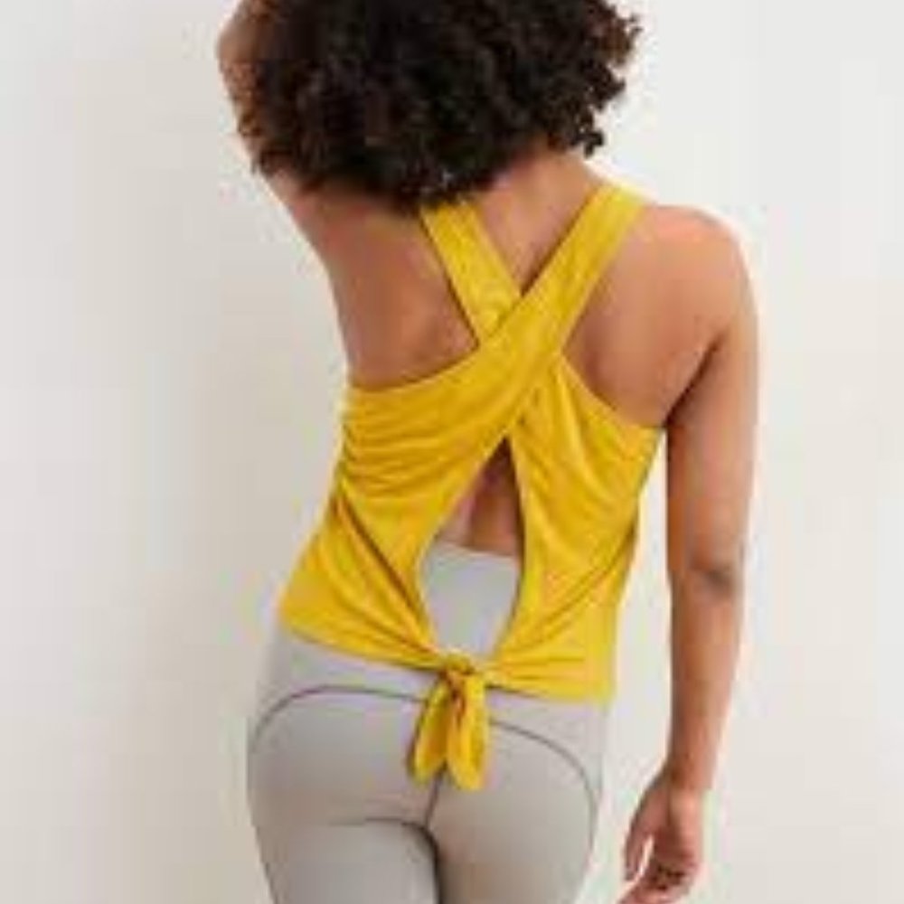 Aerie tie back tank in Loca Verde, XXS